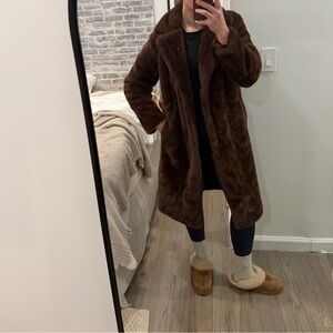 Brown Faux Fur Coat